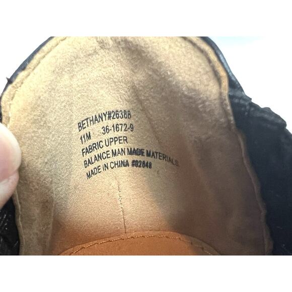 Women's Comfort View Bethany Slip On Woven Black Flats Size 11M Comfort Travel - Picture 3 of 14